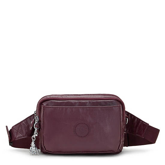 Kipling Abanu Multi Metallic Convertible Crossbody Bag Väska Vinröda | SE 1177JP